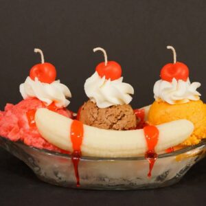 Banana split Sundae candle