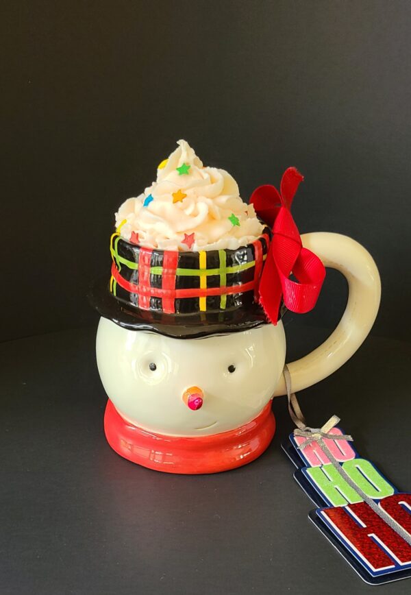 Whimsical Snowman Glow Candle