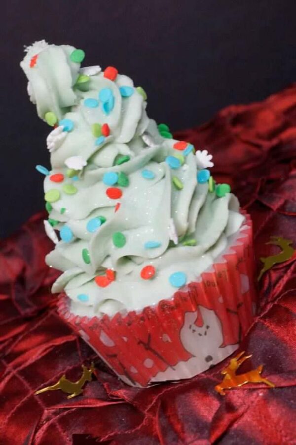 Christmas cupcake tree candle in a box