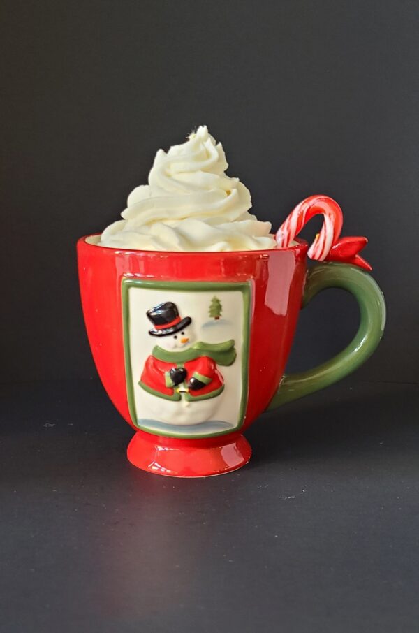 Snowman candle mug