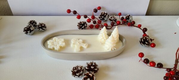 Christmas candle soy oval