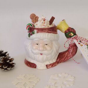 Charming Santa vantage mug soy candle